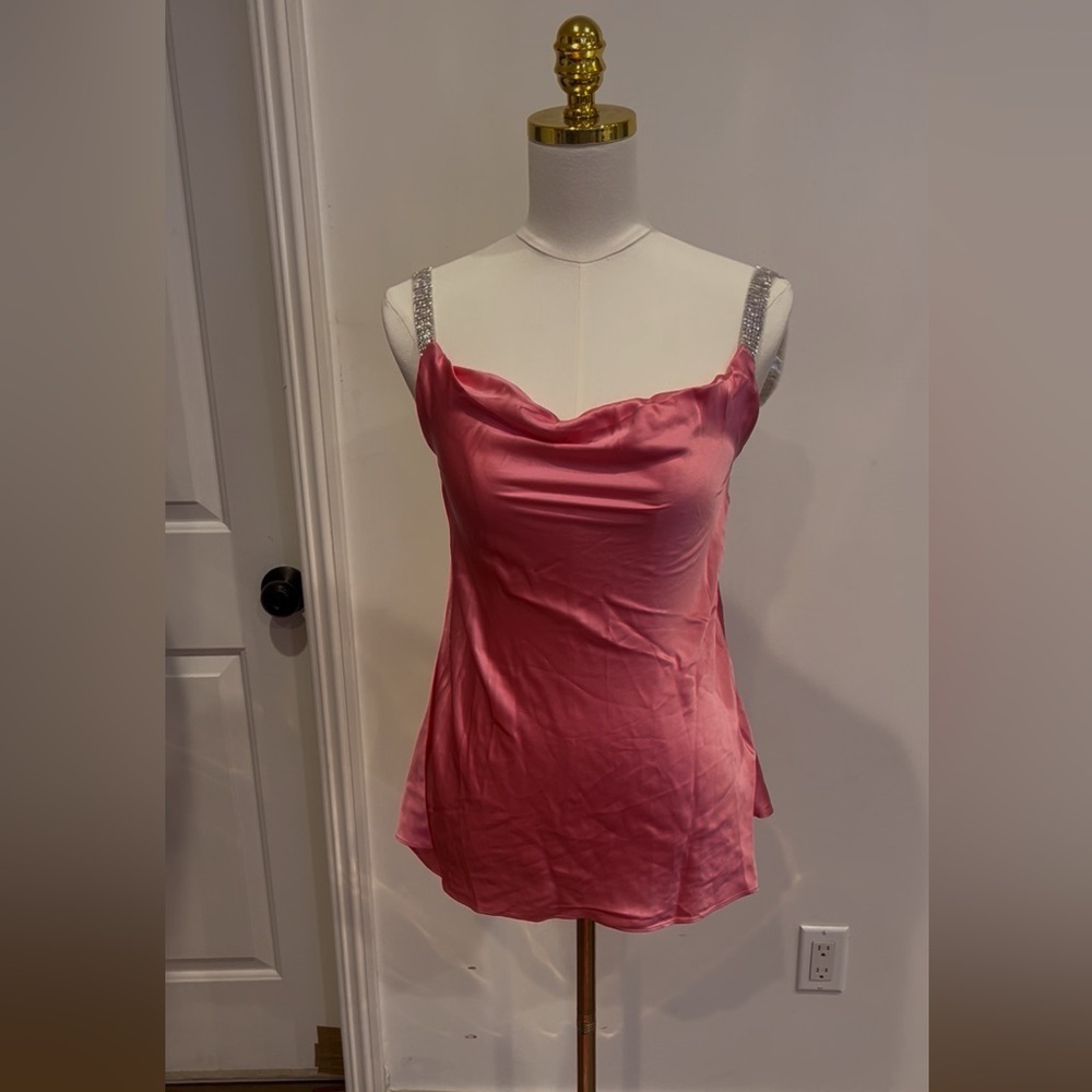 NWT Kendall and Kylie Satin Crystal top